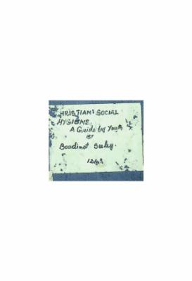 Christian Social Hygiene a Guide for Youh