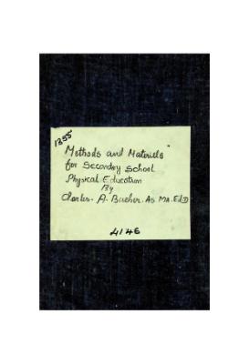 Methods and Materials for Secondary School Physical Education Volume 3
