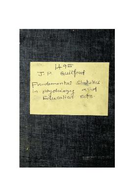 Fundamental Statistic in Psychology and Education
