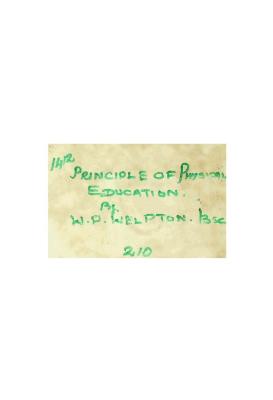 Principal of Physical Education