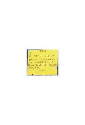 Physical Education for Children