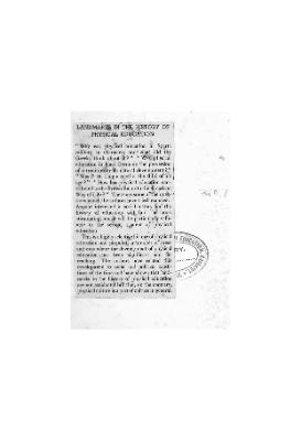 Land Marks in the History of Physical Education