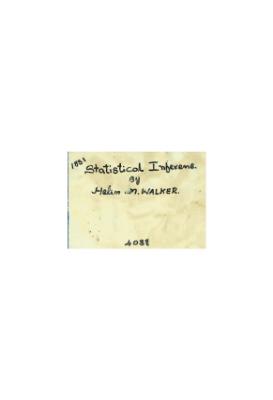 Statistical Inference