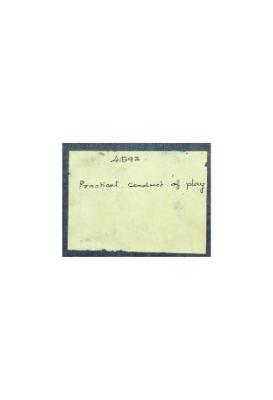 Practical Conduct to Play