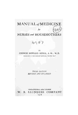 Manual of Medicine for Nurses and Housemothers