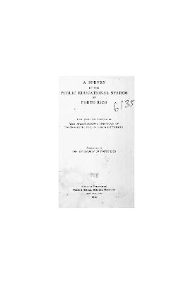 A Survey Public Educational System Porto Rico