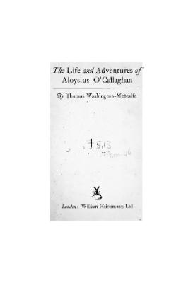 The Life and Adventures of Aloysius O'Callaghan
