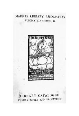 Library Catalogue Fundamentals and Procedure