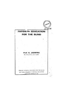Physical Education for the Blind