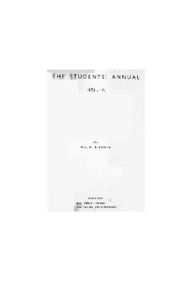 The Student's Annual 1970-71